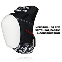 187 Pro Knee Pads Black with White Caps