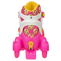 RDS Fun Roll Girls Pink/Yellow Adjustable Roller Skates