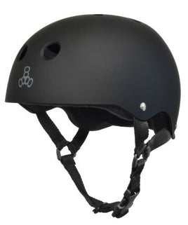 Triple 8 Brainsaver Helmet Black Rubber w/ Black Liner