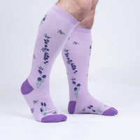 Sock it to Me Bees & Lavender Stretch Knee High Socks