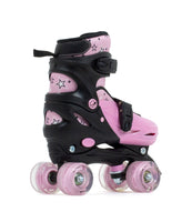 SFR Nebula Lights Kids Adjustable Quad Skates -  Pink w Light up Wheels