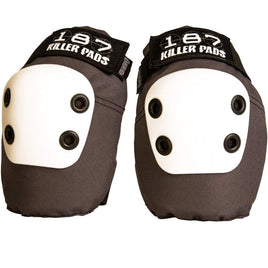 187 Elbow Slim Pads Grey w/ White Caps