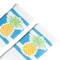 SOCCO Pineapple Socks | White Mid Socks