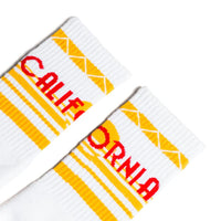 SOCCO Cali Sun Socks | White Mid Socks