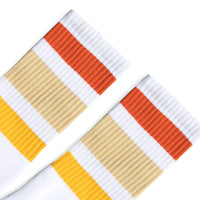 SOCCO Sunset Shades | White Mid Socks