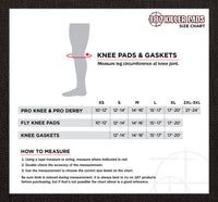 187 Fly Knee Pads Red/ Blue with White Caps