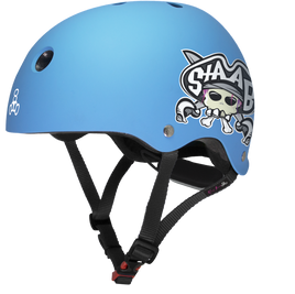 Triple 8 Lil 8 Certified Youth Staab Helmet Neon Blue Rubber