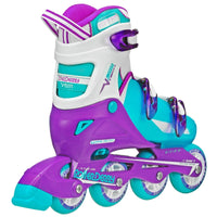RDS V-Tech 500 Girls (US6-9) Blue Purple Adjustable Inline Skates